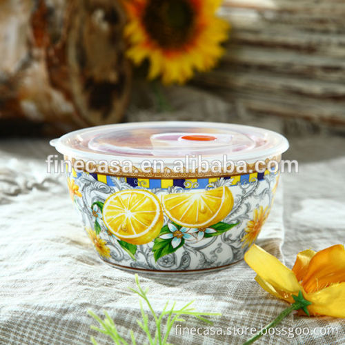 Elegant Style New Bone China Airtight Ceramic Food Storage Container